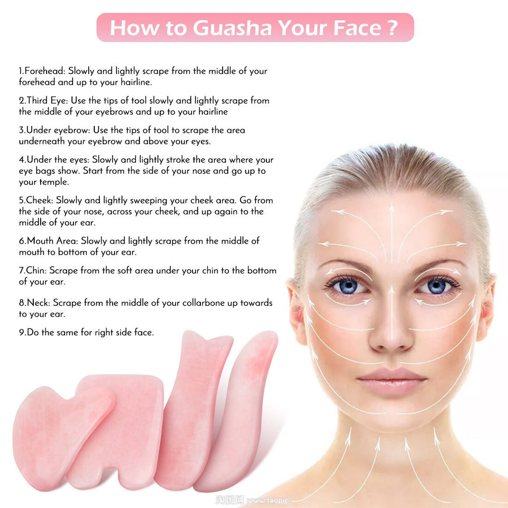 Rose quartz dual-ended facial roller